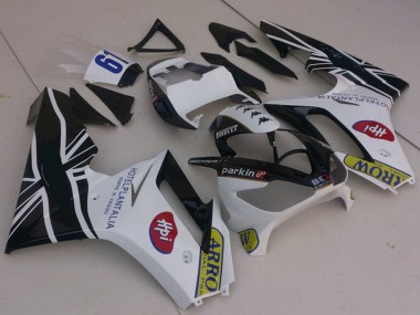 Buy 2006-2008 Triumph Daytona 675 Motorcycle Fairings - White Glossy Black with Flag Canada