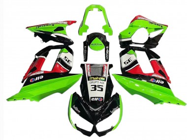 Buy 2010-2016 Kawasaki Z1000SX Motorcycle Fairings - Green Red Glossy Black Elf 35 Canada