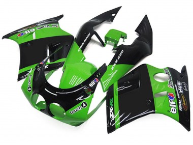 Buy 1989-1990 Kawasaki ZXR250 Motorcycle Fairings - Green Glossy Black Elf Touch4 Bridgestone Canada