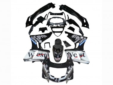 Buy 1993-2007 Kawasaki ZZR400 Motorcycle Fairings - Glossy Black White West Canada