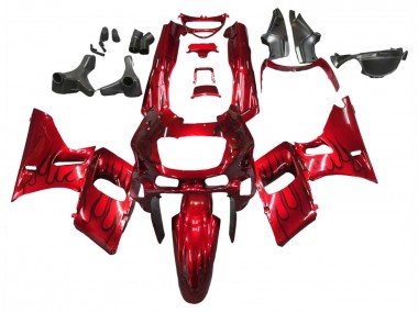 Buy 1998-2003 Kawasaki ZZR600 Motorcycle Fairings - Red with Black Flame Canada