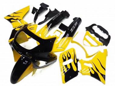 Buy 1993-2007 Kawasaki ZZR400 Motorcycle Fairings - Yellow Black Flame Canada