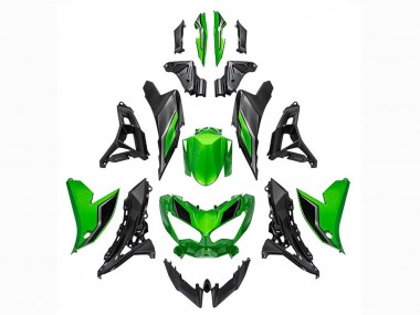 Buy 2022-2025 Kawasaki Versys 650 Motorcycle Fairings - Green Glossy Black Canada