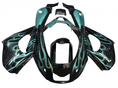 Buy 1997-2007 Yamaha YZF 1000R Thunderace Motorcycle Fairings - Glossy Black with Blue Flame Canada
