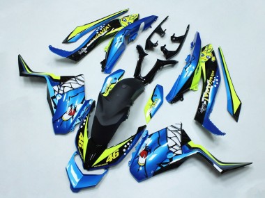 Buy 2017-2021 Yamaha XMAX300 Motorcycle Fairings - Blue Yellow Black Shark 46 Canada