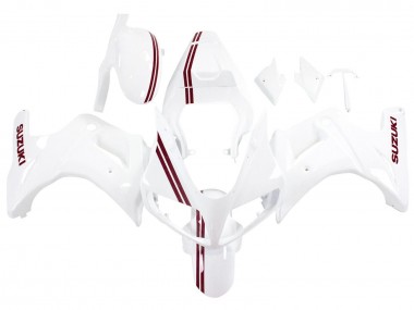 Buy 2003-2013 Suzuki SV650 Motorcycle Fairings - White with Dark Red Lines Canada