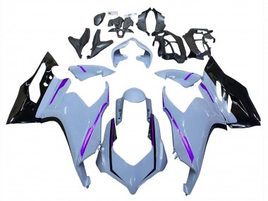 Buy 2020-2024 Ducati Panigale V2 Motorcycle Fairings - Glossy Grey Purple Glossy Black Canada