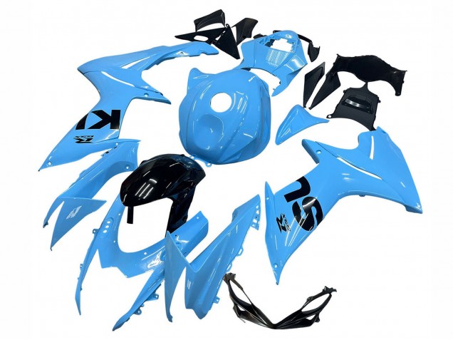 2011-2024 Suzuki GSXR 600 / GSXR 750 Motorcycle Fairings - Light Blue Black Canada