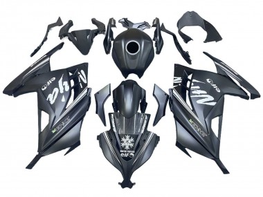 Buy 2013-2024 Kawasaki EX300 Motorcycle Fairings - Matte Black White Elf Snow Canada