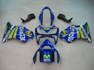 Buy 2004-2007 Honda CBR600 F4i Motorcycle Fairings - Blue Yellow Green MoviStar Canada