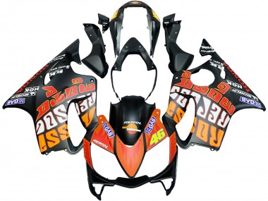 Buy 2004-2007 Honda CBR600 F4i Motorcycle Fairings - Matte Black Orange Rossi Canada