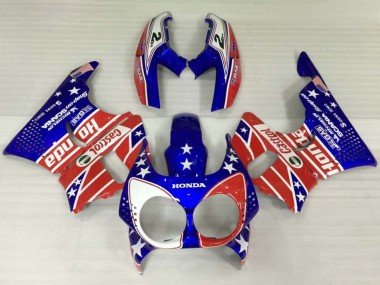 Buy 1992-1993 Honda CBR900RR 893 Motorcycle Fairings - White Red Blue Star Castrol Canada