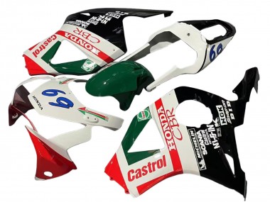 Buy 2002-2003 Honda CBR900RR 954 Motorcycle Fairings - White Red Green Glossy Black Castrol Canada