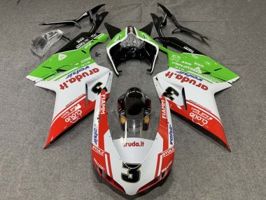 Buy 2007-2014 Ducati 848/1098/1198 Motorcycle Fairings - White Red Green Valsir 3 Canada