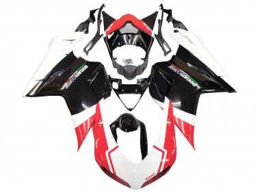Buy 2007-2014 Ducati 848/1098/1198 Motorcycle Fairings - White Red Glossy Black Canada