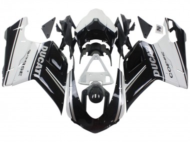 Buy 2007-2014 Ducati 848/1098/1198 Motorcycle Fairings - White Glossy Black Corse Canada