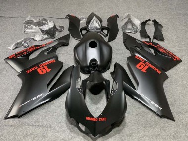 Buy 2011-2014 Ducati 1199 Motorcycle Fairings - Matte Black with Red Decals Mambo Cafe 19 Canada
