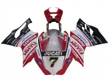 Buy 2011-2014 Ducati 1199 Motorcycle Fairings - White Red Glossy Black Fiamm Valsir 7 Canada
