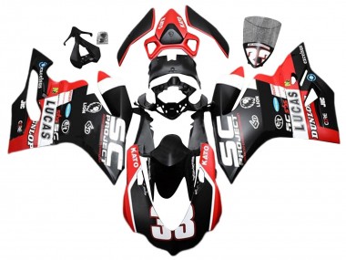 Buy 2015-2020 Ducati 959/1299 Motorcycle Fairings - White Red Matte Black Lucas 33 Canada