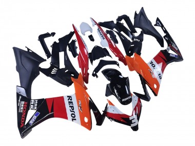 Buy 2013-2015 Honda CBR500R Motorcycle Fairings - Orange White Red Glossy Black Repsol 3 Canada