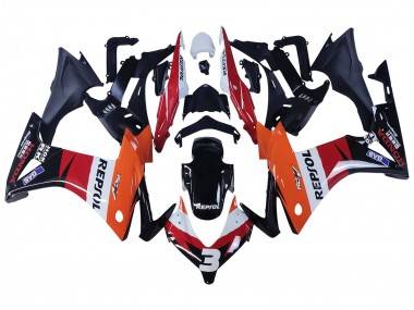 Buy 2013-2015 Honda CBR500R Motorcycle Fairings - Orange White Red Glossy Black Repsol 3 Canada