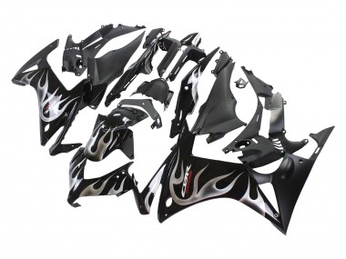 Buy 2013-2015 Honda CBR500R Motorcycle Fairings - Glossy Black Silver Flame Canada