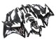 2013-2015 Honda CBR500R Motorcycle Fairings - Glossy Black Silver Flame Canada