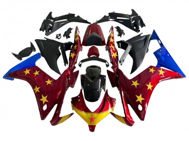 Buy 2013-2015 Honda CBR500R Motorcycle Fairings - Red Blue Yellow Star Canada