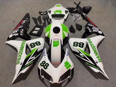 Buy 2006-2007 Honda CBR1000RR Motorcycle Fairings - White Green Glossy Black Hannspree 88 Canada