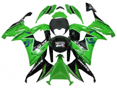 Buy 2008-2010 Kawasaki ZX10R Motorcycle Fairings - Green Glossy Black Rosciou Hotels Canada