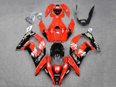 Buy 2016-2020 Kawasaki ZX10R Motorcycle Fairings - Red Glossy Black White Monster 18 Canada