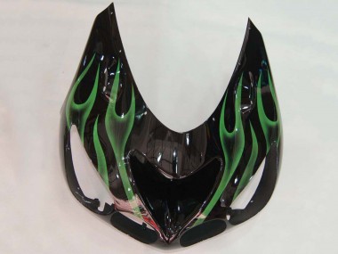 Buy 2006-2011 Kawasaki ZX14R ZZR1400 Motorcycle Fairing - Glossy Black Green Flame Canada