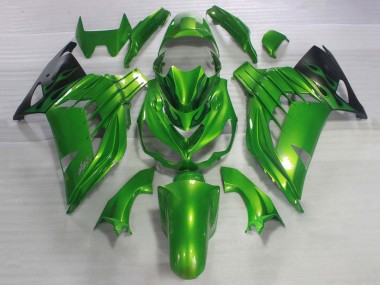 Buy 2006-2011 Kawasaki ZX14R ZZR1400 Bike Fairings - Green Glossy Black Canada