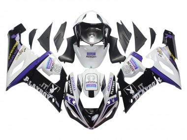 Buy 2005-2006 Kawasaki ZX6R Motorcycle Fairings - White Purple Black Rizoma Playboy DENSO Canada