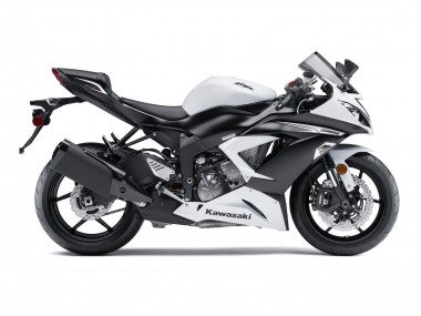 Buy 2009-2012 Kawasaki ZX6R Motorcycle Fairing - White Matte Black Canada
