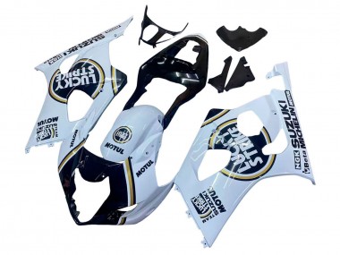 Buy 2003-2004 Suzuki GSXR 1000 Motorcycle Fairings - White Black Gold Motul Lucky Strike Canada