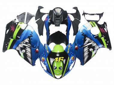 Buy 1996-2007 Suzuki GSXR 1300 Hayabusa Motorcycle Fairings - Blue Green Shark 46 Canada