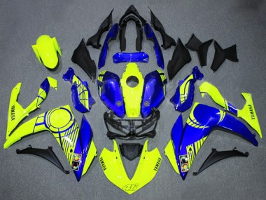 Buy 2015-2018 Yamaha YZF R3/R25 Motorcycle Fairings - Neon Yellow Blue Black 46 Canada