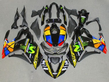 Buy 2015-2018 Yamaha YZF R3/R25 Motorcycle Fairings - Glossy Black Yellow White Blue ENEOS Monster MoviStar Color Wheel Canada