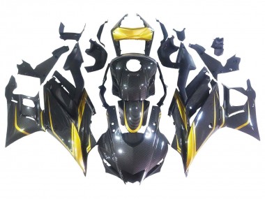 Buy 2019-2021 Yamaha YZF R3/R25 Motorcycle Fairings - Gold Black Carbon Fiber Canada