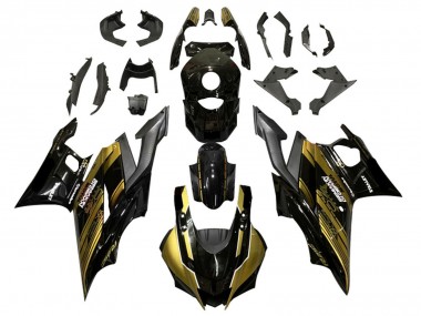 Buy 2019-2021 Yamaha YZF R3/R25 Motorcycle Fairings - Gold Glossy Black Semakin Didepan Canada