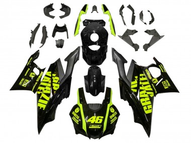 Buy 2019-2021 Yamaha YZF R3/R25 Motorcycle Fairings - Black Neon Yellow 46 Canada