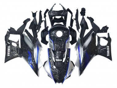 Buy 2022-2024 Yamaha YZF R3/R25 Motorcycle Fairings - Marble Black Silver Blue Forged Carbon Fiber Style Canada