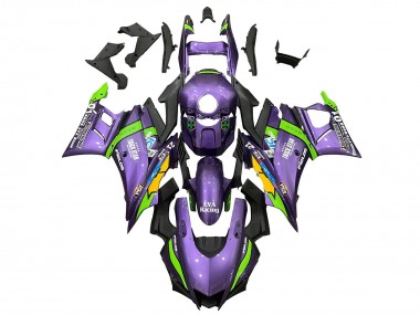 Buy 2022-2024 Yamaha YZF R3/R25 Motorcycle Fairings - Purple Green Yellow Trick Star EVA Racing 21 Canada
