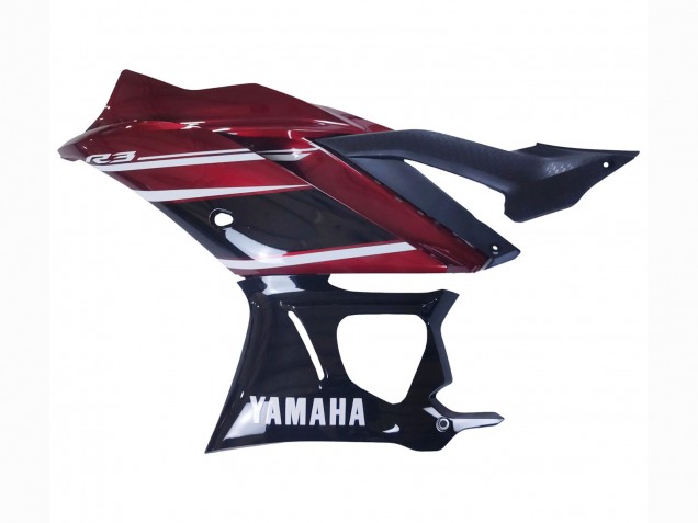 2022-2024 Yamaha YZF R3/R25 Motorcycle Fairing - Red White Glossy Black Canada