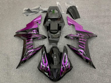 Buy 2002-2003 Yamaha YZF 1000 R1 Motorcycle Fairings - Glossy Black Purple Flame Canada