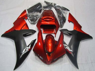 Buy 2002-2003 Yamaha YZF 1000 R1 Motorcycle Fairings - Red Matte Black Canada