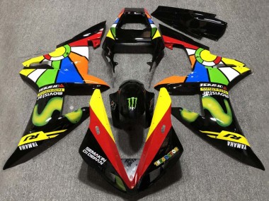Buy 2002-2003 Yamaha YZF 1000 R1 Motorcycle Fairings - Glossy Black Red Yellow Green Movistar Semakin Didepan Canada