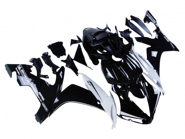 2004-2006 Yamaha YZF 1000 R1 Motorcycle Fairings - Glossy Black White Motul Canada
