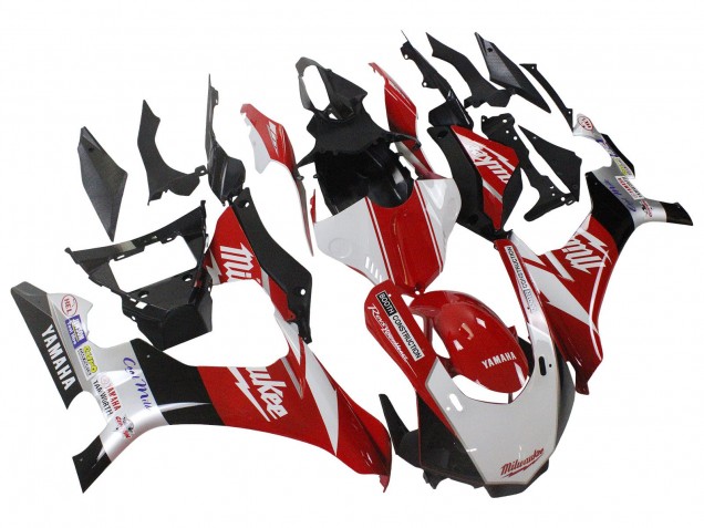 2015-2019 Yamaha YZF 1000 R1 Motorcycle Fairing - White Red Black Milwaukee Canada